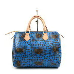 Louis Vuitton Speedy Bag Yayoi Kusama Collection Monogram Pumpkin Dot Blue